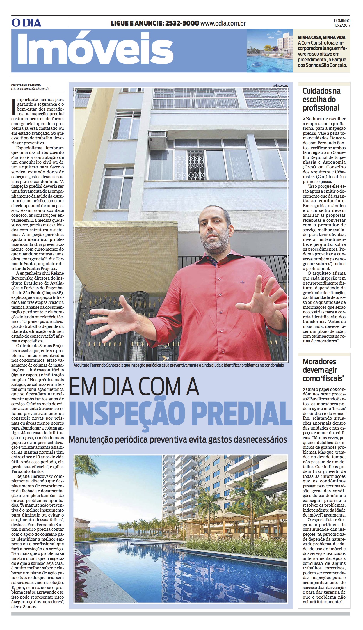 Jornal O Dia: Em dia com a inspeção predial