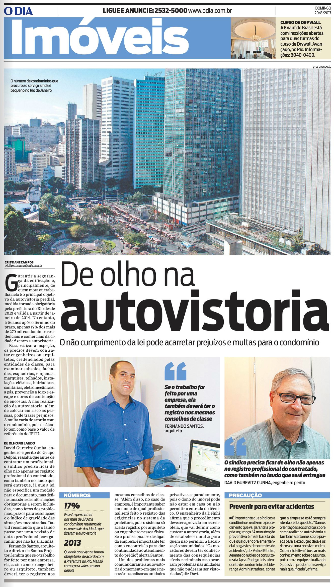 Jornal O Dia – De olho na autovistoria
