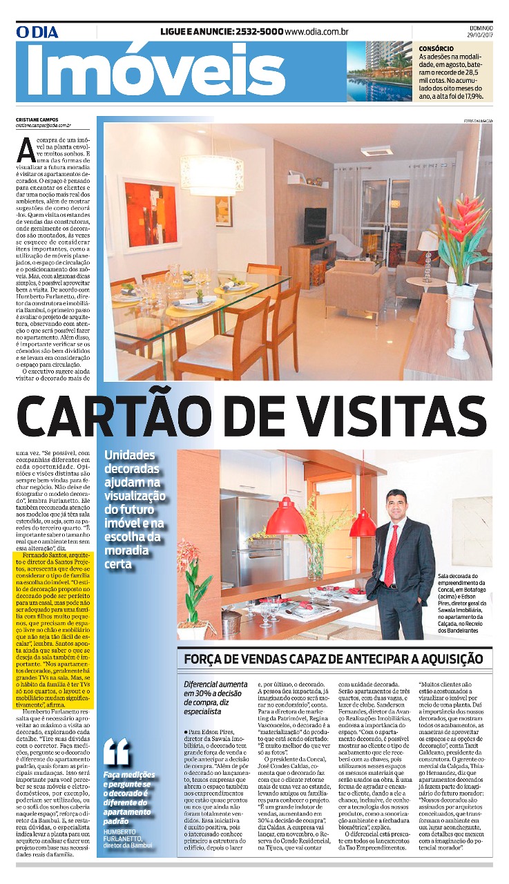 Jornal O Dia – matéria Cartão de visitas