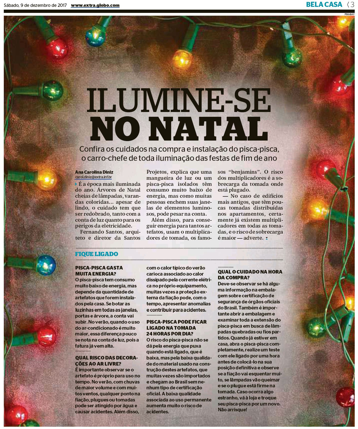 Jornal Extra (Bela Casa) – Matéria Ilumine-se no Natal