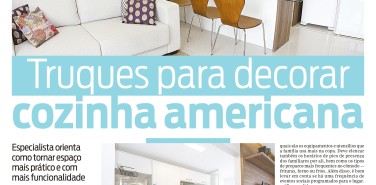 Jornal O Dia – matéria Truques para decorar cozinha americana