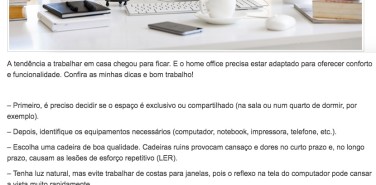Coluna Portal Utilità: dicas para montar home office