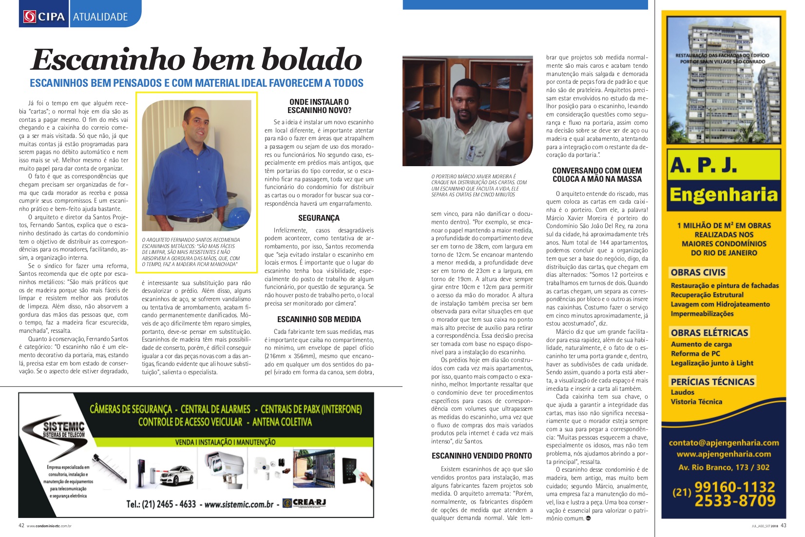 Revista Condomínio (Cipa) – matéria Escaninho bem bolado